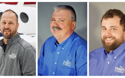 Anthony Manzella, Bill Berg, Keith Lowe Recognized for New Positions at Fargo Jet Center