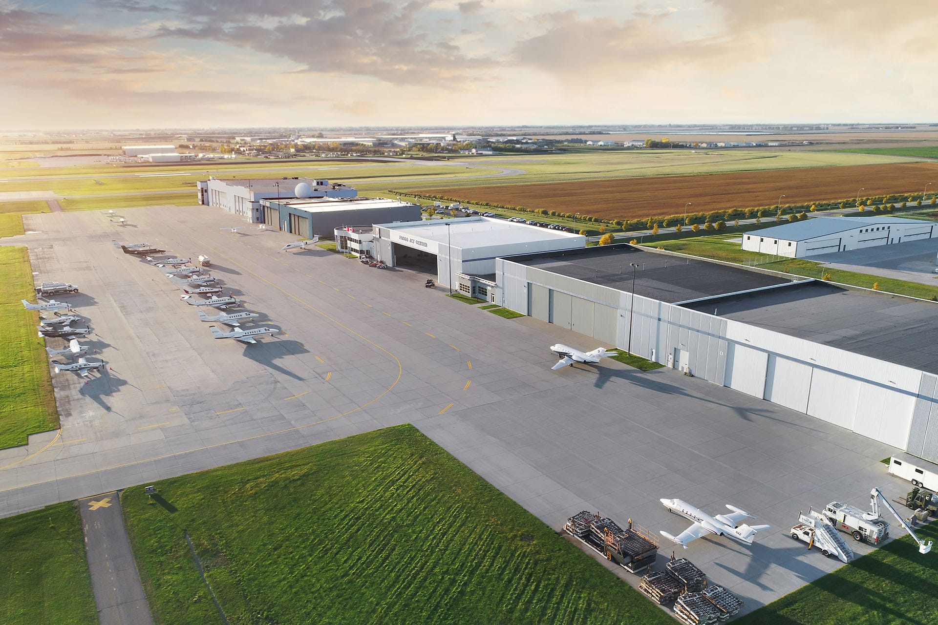 fargo jet center new facility ramp view