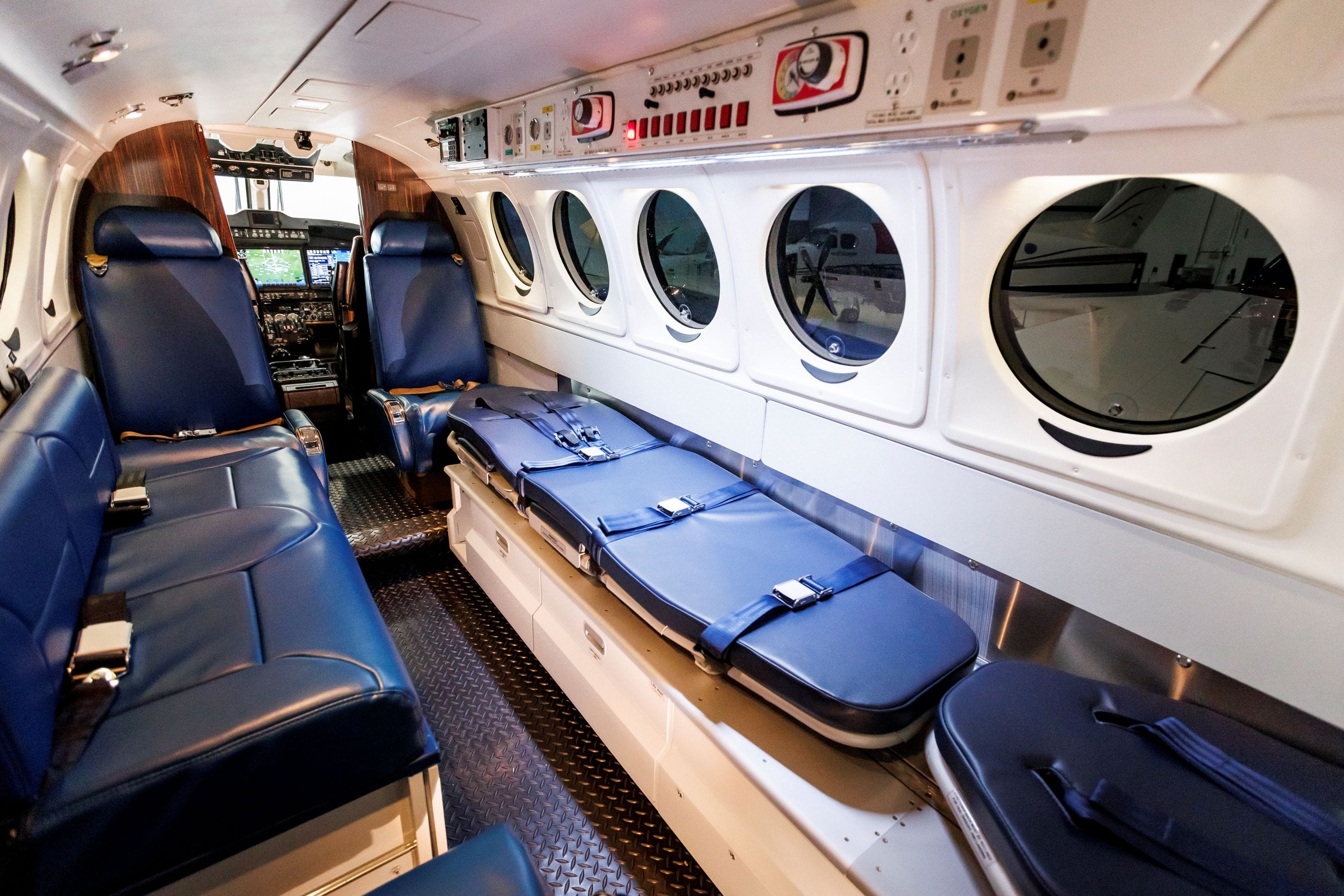 Interior of Intermountain Health King Air 250 